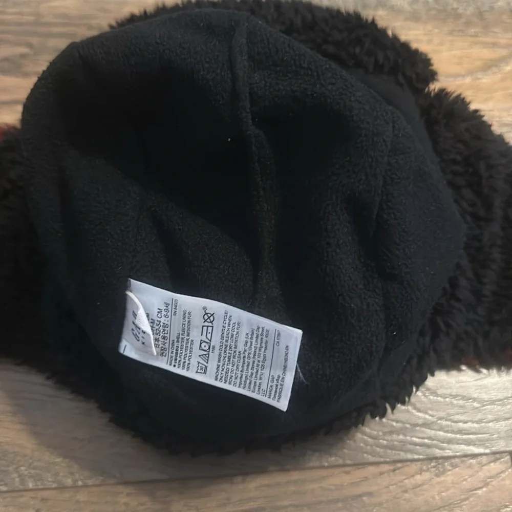 NWOT Kids Plaid Sherpa Trapper Hat size small